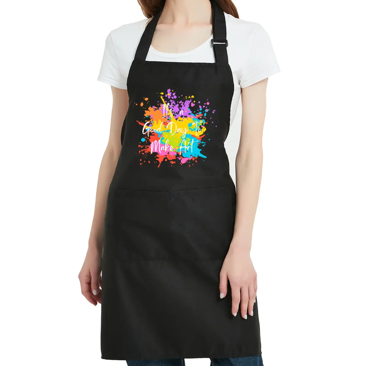 Cute Aprons for Painting with Pockets, Adjustable Artist Smocks for Women Men, Gifts for Artists, Art Teachers, Painters