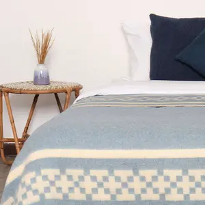 Inca Wall Alpaca Wool Blanket Queen Size