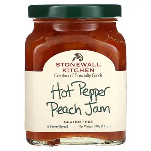Stonewall Kitchen Hot Pepper Peach Jam, Mild, 12 oz (340 g)