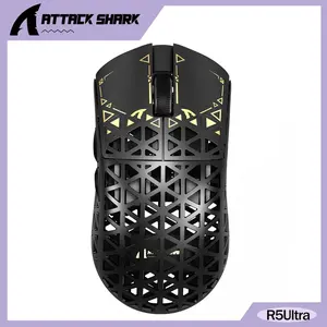 ATTACK SHARK R5Ultra Wireless 39g Superlight Gaming Mouse, Carbon Fiber Material, with 42000DPI, PAW3950 MAX Sensor, Nordic 52840 MCU Chip, Programmable Mouse for PC/Mac