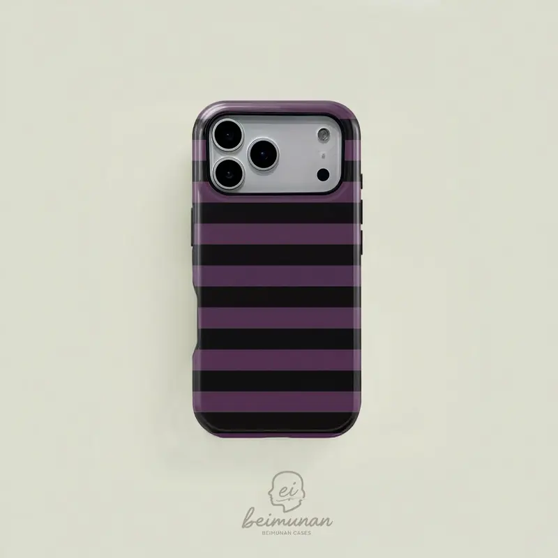 Vertical Stripes Pattern, Aesthetic, Durable Shockproof Protective Two-In-One Case Cover Accessories, Protective Phone Casing, for Smartphone iPhone 17-11 Pro Max, Samsung Galaxy S25-S22 Ultra, Festive Gift