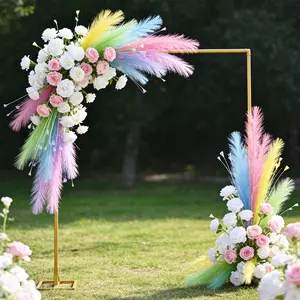 Artificial Pampas Grass PVC Peacock Flower Boho Wedding Arch Decoration, Decorative Flowers, Home Decor Vase Filler, Universal Setting, No Model