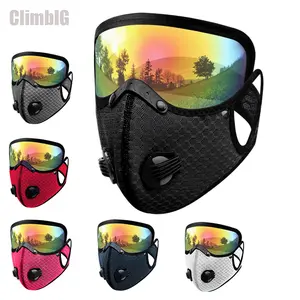 Detachable-Lens, Carbon-Filtered, Dustproof Face Mask — Anti-Fog, UV-Resistant, Breathable, Reusable, and Adjustable Full-Face Mask; Suitable for Motorcycling, Pickleball, Running, Fitness, Gardening, and Hiking; Unisex.