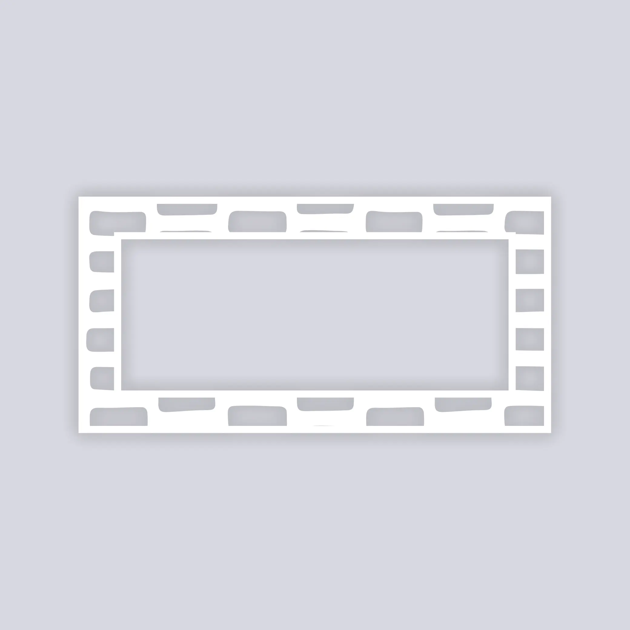 Brick Grid Rectangle Rim Clay Stencil
