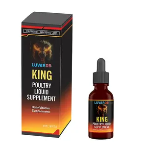 King Booster Oxygenator Liquid Supplemernt for Rooster & Chickens - Energy & Alertness Support, 60ml