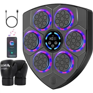 Boxing Machine, Wall Mounted Boxing Machine with Gloves,   Punching Target for  Adult, LED  Boxing Workout Machine with 9 Modes & 9 Speeds