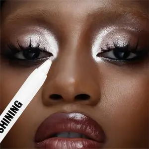 1PC Silvery Eyeshadow, White Eyeshadow, Eye Highlighter, Shimmering, Cream Shadow Stick, Waterproof and Long-Lasting, Suitable for All Skin Tones and Makeup Styles, Perfect for Christmas, Halloween, Carnival, and Music Festivals, Eye Shadow Sticks