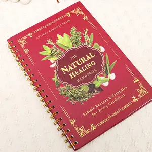 Natural Healing Notebook, Elegant Natural Therapy Journal, Spiral Notebook, Spiral Bound Notepad, Perfect Gift for Friends & Family, Essential Wellness Companion