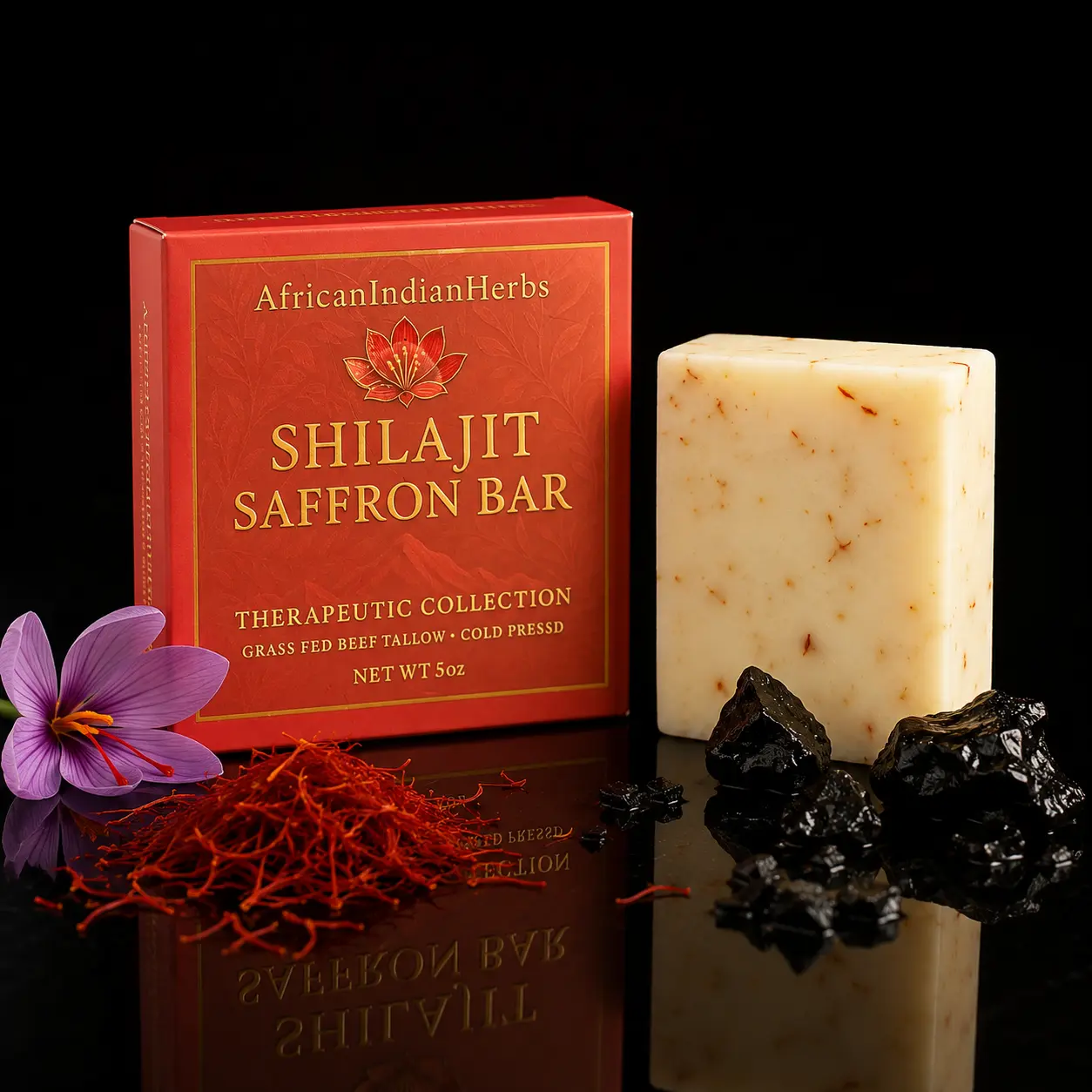 Nephew Organics Shilajit Saffron Tallow Soap