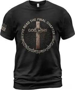 I've Read The Final Chapter God Wins Christian Tshirts, Men Jesus Shirts, Bible Shirts for Men, Christian Shirts for Men, Classic Casual Top