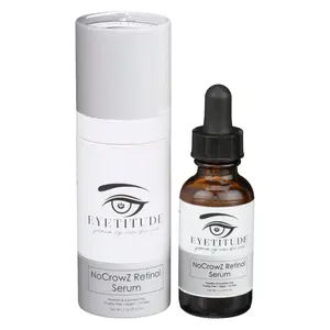 Eyetitude NoCrowZ Retinol Eye Serum with Hyaluronic Acid - 1 oz Organic Eye Cream for Normal, Dry Skin - Anti-Age Repair, Restore, Brightening Skincare Serum (Single Item)