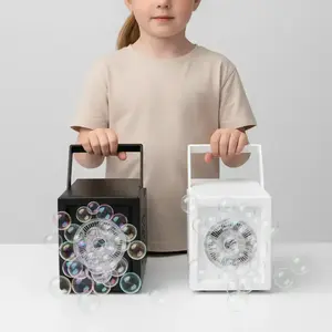 Portable Bubble Machine Toy, 1pc Bubble Blower Machine with Bubble Water, Outdoor Entertainment Game Toy, Birthday Gift for Kids, Handheld Bubble Maker, Bubble Solution