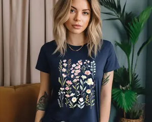 Wildflower Shirt, Floral Cottagecore Botanical, Flower, Nature, Wildflower, Wild Flower Shirt Hoodie