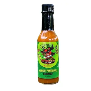 The Pepper Ninja Mango Pineapple Habanero Hot Sauce - Bursting with Juicy Mango & Pineapple Flavor with Mild Habanero Kick for Everyday Use
