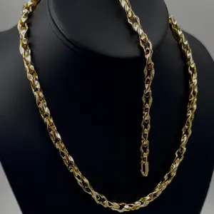 Cadena, brazalete oro laminado