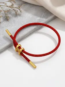 Adjustable Stainless Steel Cord Bracelet with Buckle Clasp, Durable Hard Rope Hand Jewelry Accessory, Stylish Unisex Fashion Item, Adjustable Minimalist Bangle