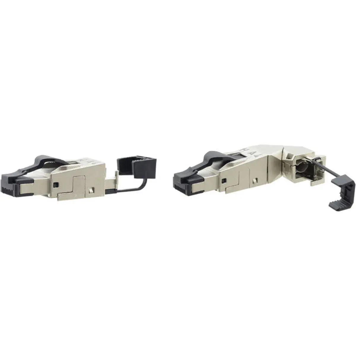 Kramer Electronics CON-FIELD 180-Degree Shielded CAT6A RJ-45 Connector - Field-Assembly, High-Quality Materials, User-Friendly Design for CAT Cables, Single