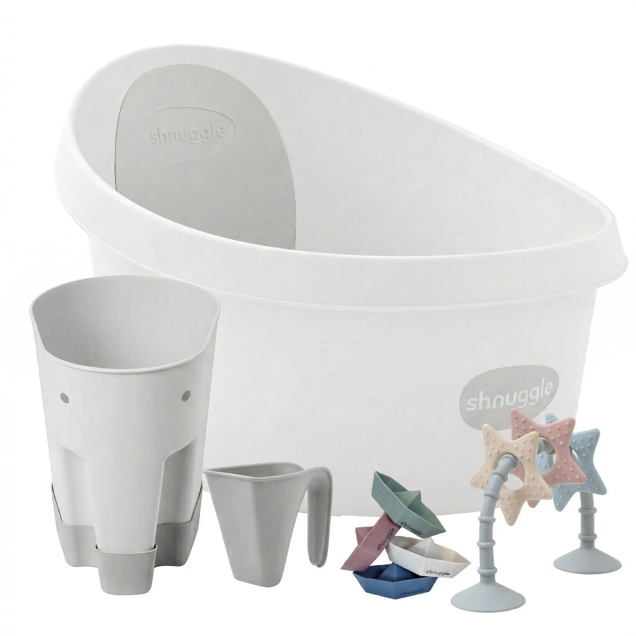 Shnuggle Splash & Play Bundle: Toddler Bath Tub & Accessories Bundle 5-Piece