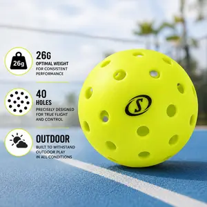 Spalding Performance Outdoor Pickleballs - 40 Hole, 26 Gram, Durable Materials & Exceptional Bounce
