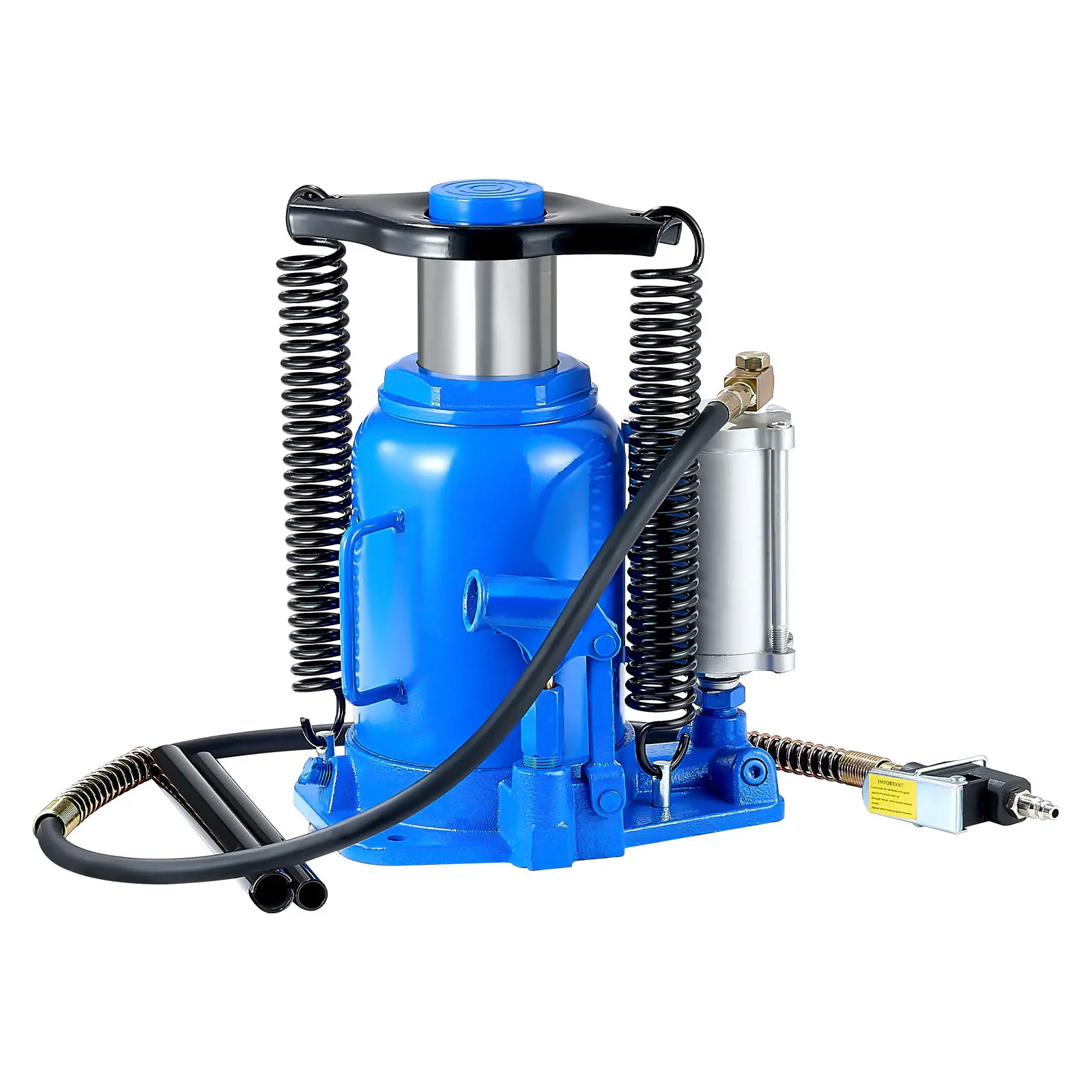 【Summerfinds】VEVOR Air Hydraulic Bottle Jack,32 Ton (70546.9 lbs) Capacity10-16.3 Inch Lifting RangePneumatic/Manual Heavy Duty Welded Bottle Jack with Pump for CarSUVPickupTruckRVAuto RepairBlue,father'sdaygifts,car accessories