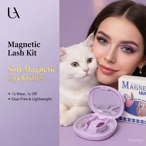 Veloura Magnetic Eyelashes No Glue Reusable Natural Look Waterproof Beginner Friendly TikTok Viral Easy Apply Lash Clusters Lightweight Comfort for Daily Wear Party Date girly things dreamy fluffy s wink mixed length individual  love  your  z  collection