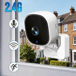 Home Security Window Camera, HD 2.4GHz WiFi Indoor Cameras, Person,Pet,Vehicle & Motion Detection, Two-Way Audio, 24/7 Continuous Video Recording, Easy Installation for Indoor Monitoring