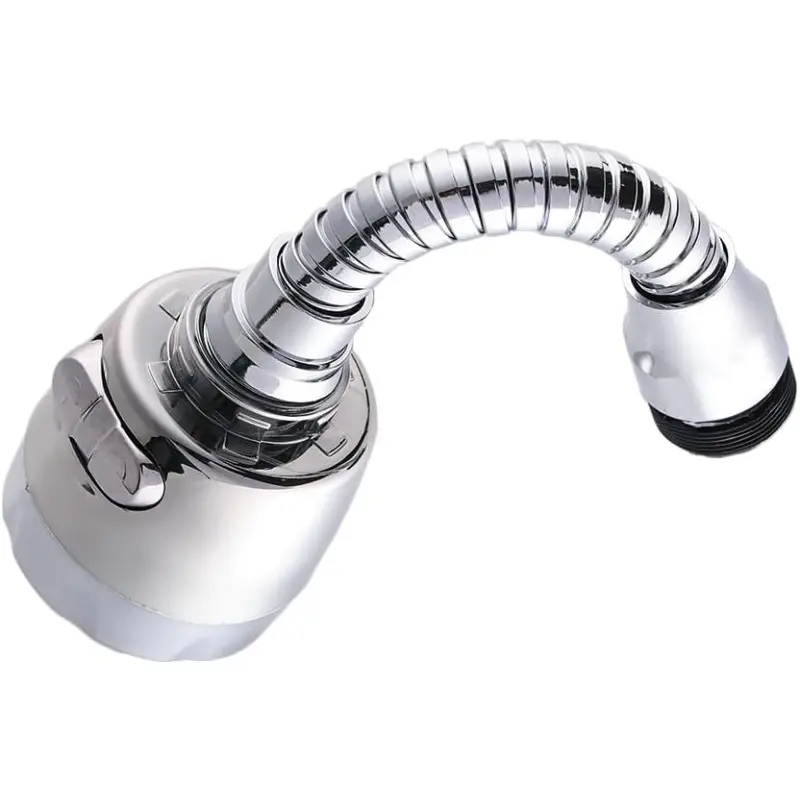 Stainless Steel Kitchen Faucet Extender Sprayer Nozzle - 2 Modes, 360-Degree Rotatable, Rotates Freely, Flexible, Water-Saving, Splash-Proof, 17cm, 5.3cm, Easy to Install on the Faucet