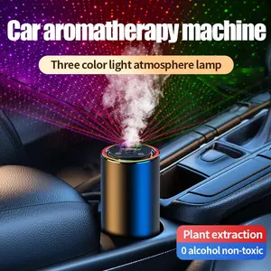 Best Gift Smart Car Air Freshener Diffuser, Rechargeable Car Essential Oil Diffuser with Star Ambiance Roof, Healthy Eco-Friendly Fragrance, Music Rhythmic Lights, Auto On Off, 3 Adjustable Modes, Aroma for Car, Bedroom, Office, Restrooms, Cologne Scent