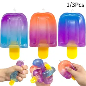 1/3 Pack Squeeze Ice Cream Toy, Squishies, Sensory Stress Relief Toy, Unisex Compression Ball, Birthday Party Gift, Summer Sensory Relaxation Toy, Squishy Fidgets