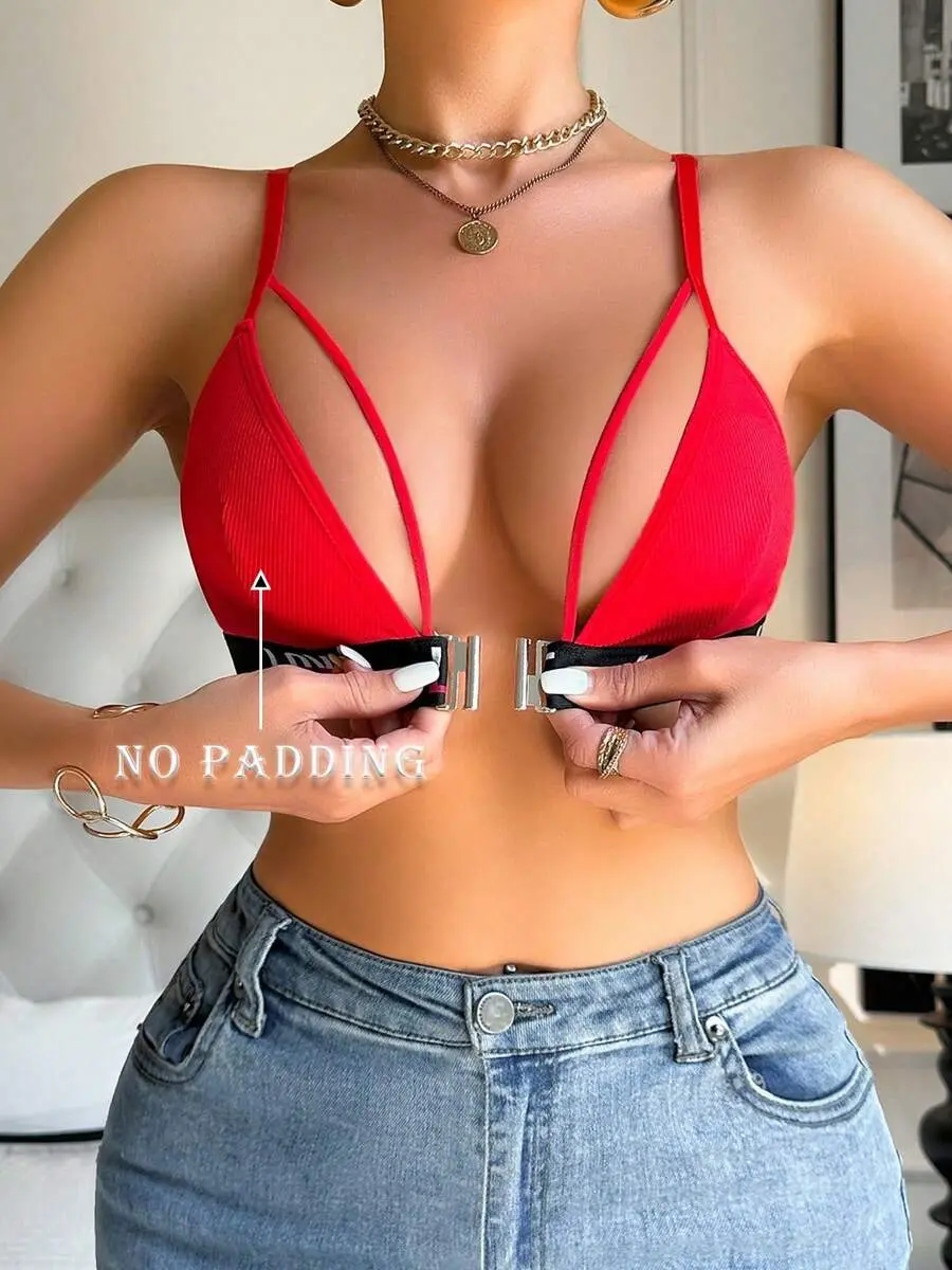 Women Front Closure Wireless Bra, Minimalist Fashion For Casual Daily Wear