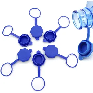 6 Pack  Water Jug Caps for 3 & 5 Gallon Bottles -  Non-Spill , Leak-Proof Water Bottle Caps for 55mm Opening - Upgrade Replacement for 2-5 Gallon Jugs