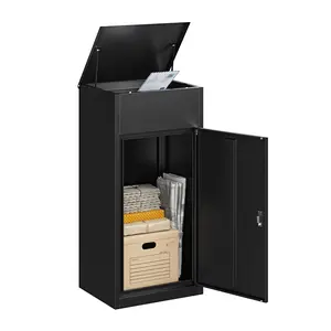 Yizosh Metal Package Delivery Boxes for Outside,Extra Large Mailbox for Parcel with Secure Storage,Anti-Theft Parcel Mailbox with Coded Lock,Steel Package Delivery Box for Outdoor,Porch,Curbside