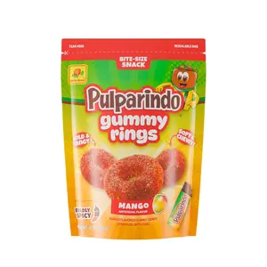 Pulparindo Gummy Rings Mango Flavored Gummy Candy Sprinkled With Chili - Bold and Tangy - Soft and Chewy - Mexican Traditional Candy Sweet Snack 9oz