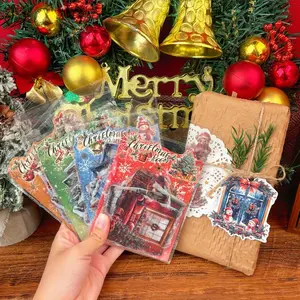 200 Colorful Christmas Stickers Large Size 2.76*2.76 Inch Decorative Stickers DIY Waterproof Christmas Sticker tacky christmas tree  Scrapbooking Celebrations