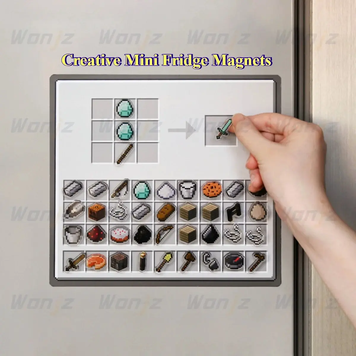 Premium Pixel-Style High-Definition Magnetic Refrigerator Magnets, Perfect for Gamers, Fun Eye-Catching, Ideal for DIY Magnet Projects, Refrigerator Decorating Magnet, Decorative Fridge Magnets, Fridge Magnets Set