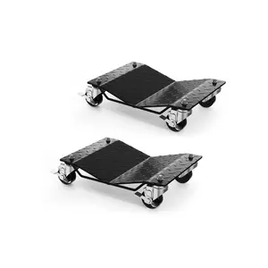 Car Wheel Dolly Set of 2,3000LBS Capacity Heavy Duty Vehicle Mover Dolly with Brakes for Moving Cars, Trucks, Trailers and Motorcycles, Black