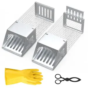 2Pcs Humane Live Rodent Trap Cage - No Assembly Needed, Automatic Continuous, Single-Way Door, Reusable Catch-And-Release for Mice, Rats (Farm & Pet Supplies Accessory) enclosure animal