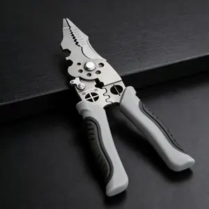 9 in 1 Multi Function Wire Stripper Professional Electrical Tool Cable Cutter Crimper Adjustable Wire Stripping Tool Comfortable Hand Grip for Home Repair and Industrial Use