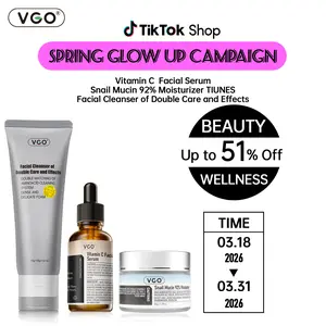 VGO-Vitamin C Serum, Moisturizer, and Facial Cleanser Set Cleansing Moisturizing Suitable for sensitive skin-Live Skincare Radiance -B