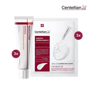 [Centellian24] Time Reverse Set | 3x Madeca Cream Time Reverse + 3x Intensive Formula Sheet Mask | Daily Hydrating Repair with Cica, Hyaluronic Acid & Radiance Boost | Korean Skincare Recovery Kit Derma