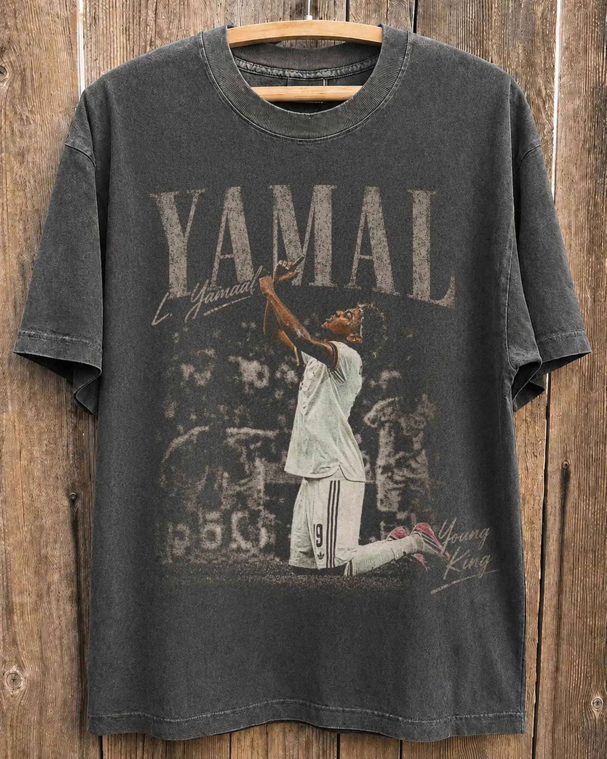 Vintage Lamine Yamal Spain Soccer Shirt Retro Bootleg Football Graphic Tee Young King Comfort Colors Shirt