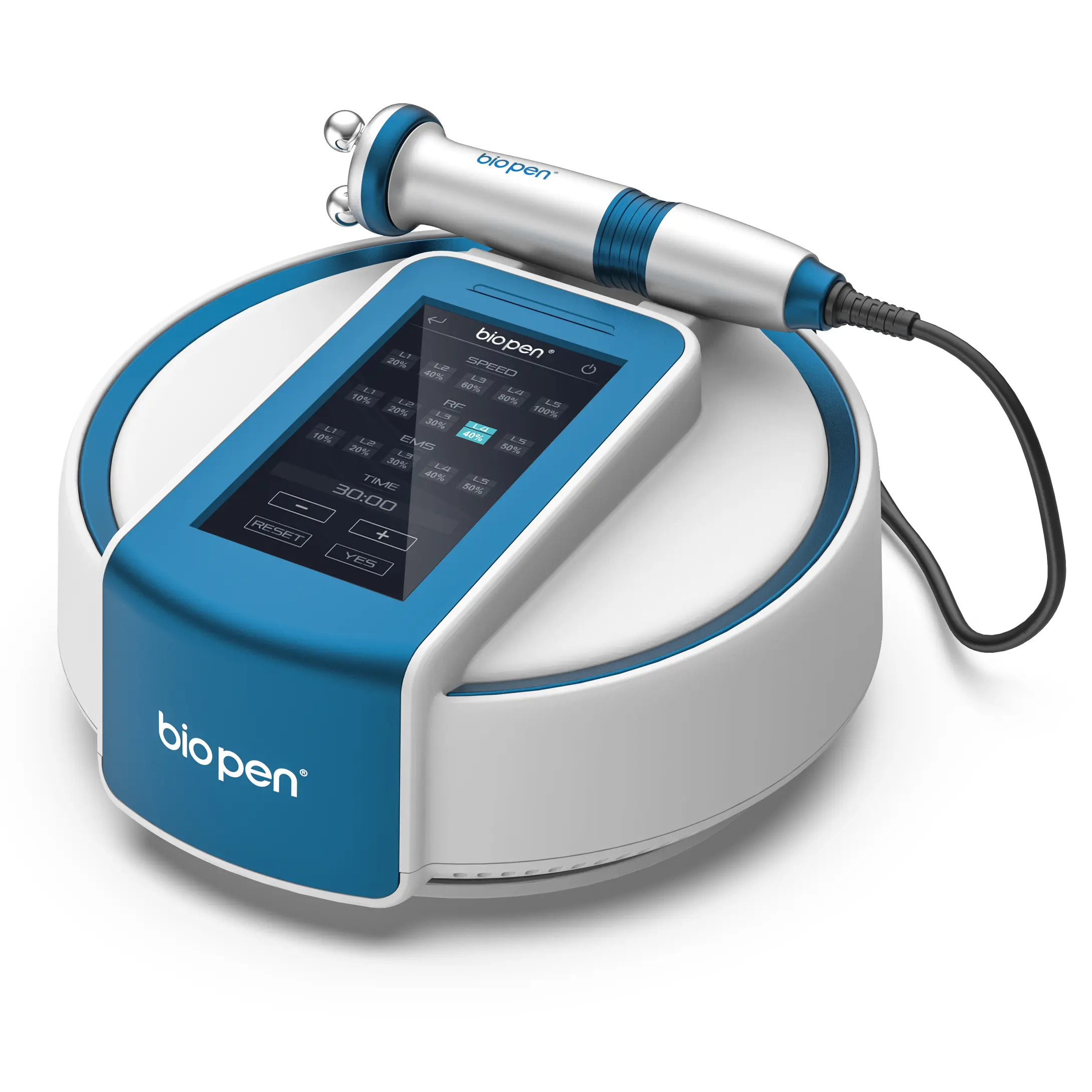 4-in-1 Anti-Aging Facial Lifting Device with RF, EMS Microcurrent, Blue Light Therapy, and 360° Rotating Massage for At-Home Skin Tightening, At-Home Facial, Face, Face Care, Radiant Skin, At-Home Use