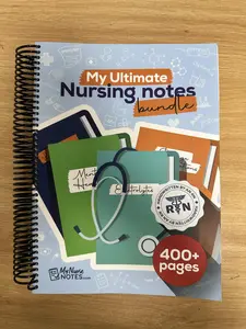 Nursing School RN Handwritten Notes Bundle - 400+ Page Concise Notebook Set, Designed for Nursing Student Exam Success