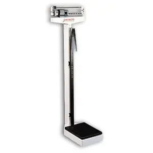 Detecto 339 10.5 in. X 14.5 in. Platform Eye Level Physician Scale 400 Lbs X 4 Oz-175 Kg X 100 G with Height Rod