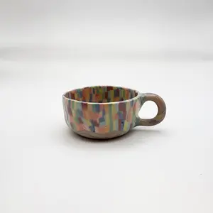 Rainbow • Nerikomi Porcelain Extra Small Mug (Espresso) • 2.5oz
