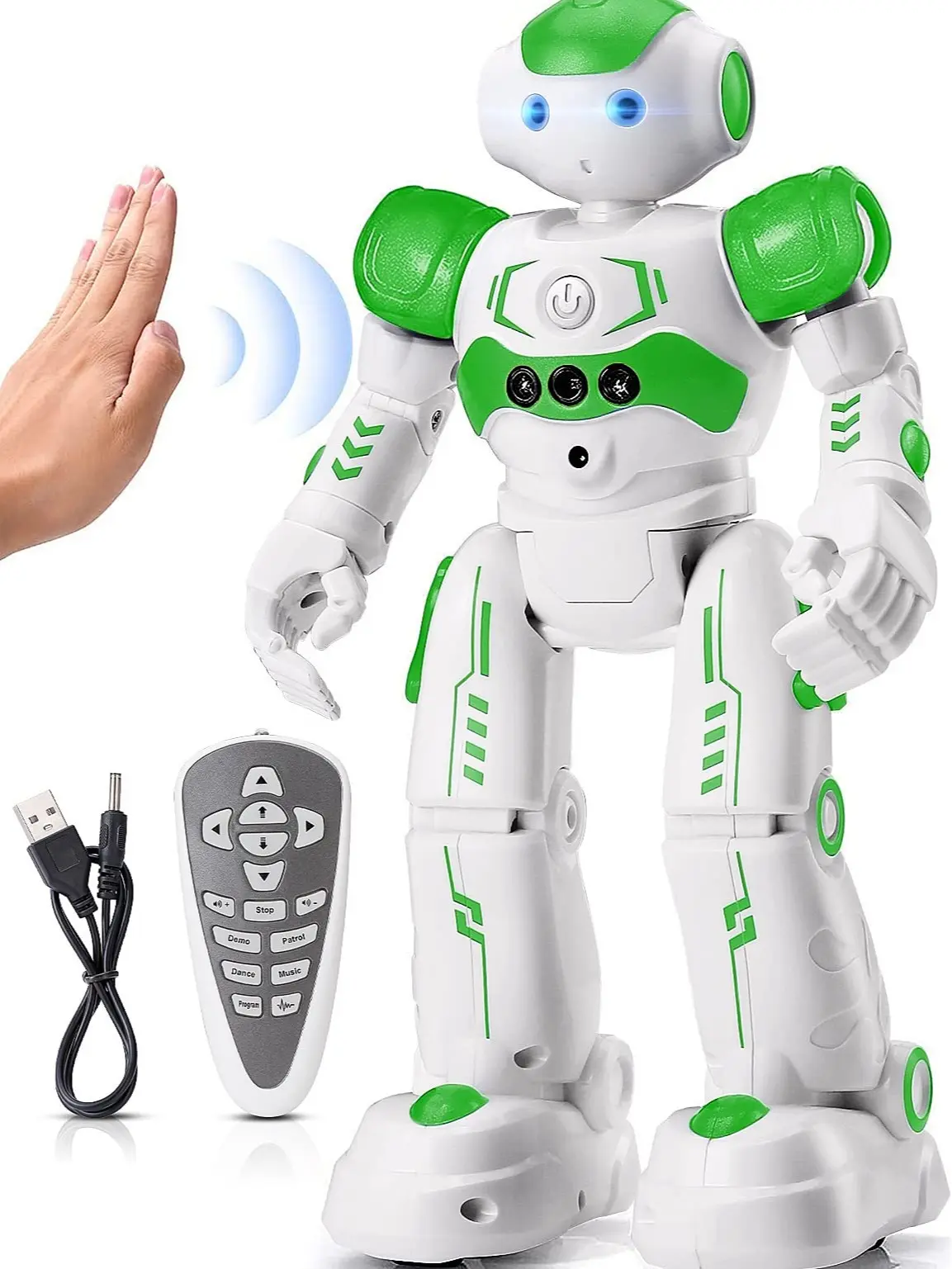 KingsDragon RC Robot Toys for Kids, Gesture & Sensing Programmable Remote Control Smart Robot for Age 3 4 5 6 7 8 Year Old Boys Girls Birthday Gift Present,graduation gifts