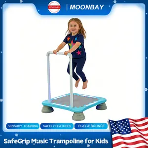 2026 New Upgrade 22" Kids Sensory Bounce Trampoline with Lights & Sound, Non-Slip Base, Supports 150 lbs, EVA+PP Material Easter Toys for Kids