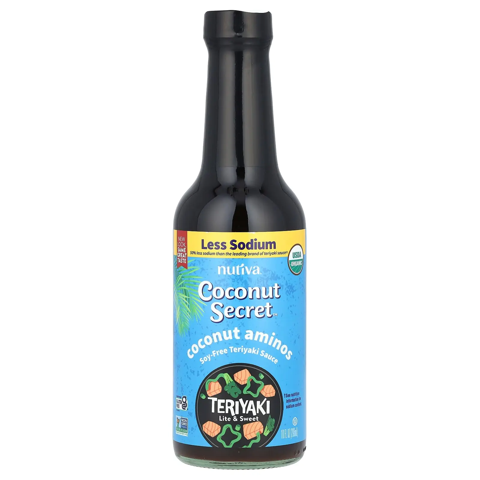 Coconut Secret Coconut Aminos, Teriyaki, Light & Sweet, 10 fl oz (296 ml)