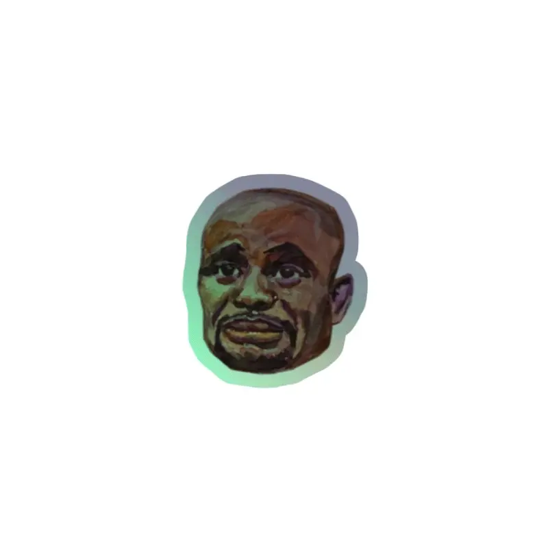 Daniel Cormier UFC Holographic Sticker - Green Border Design Featuring Iconic Image