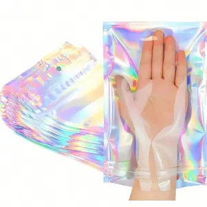 Holographic Color Deodorant Bags, Reusable Aluminum Foil Sealed Polymer Film Sample Bags, Perfect for Party Food Storage, Mother's Day Gifts, Birthdays, Weddings, Gift Packaging